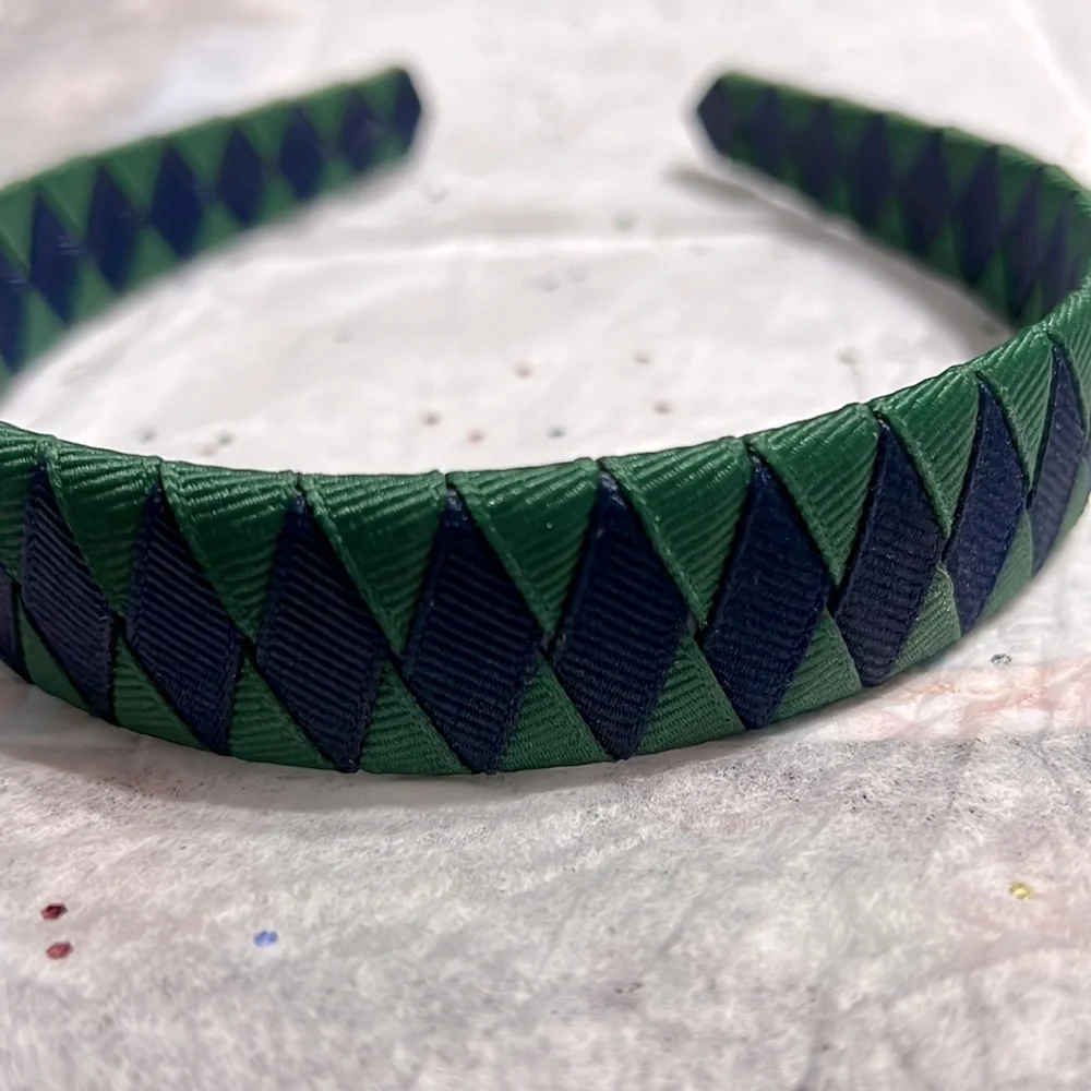 🌺2 Fabric Headbands Blue and Green & blue